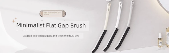 360° Döner Başlıklı Derz Temizleme Fırçası - Minimalist Beyaz 2'li Paket Klipsli - Resim 7