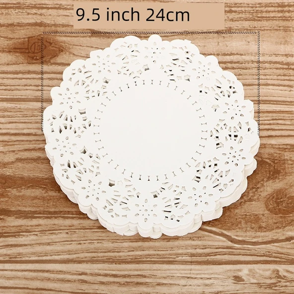 Yuvarlak Dantel Kağıt Servis Altlığı 24cm - 1200 Adet