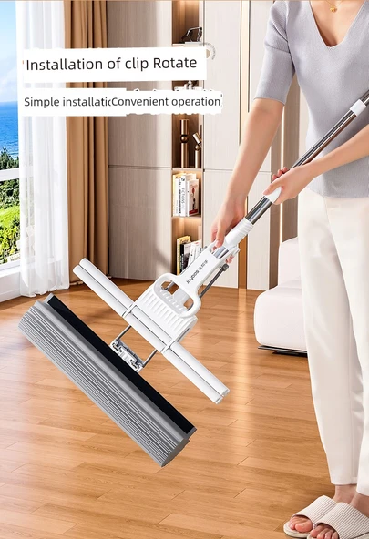 33cm Çift Rulolu Sünger Paspas - 2 Yedek Başlıklı - 12