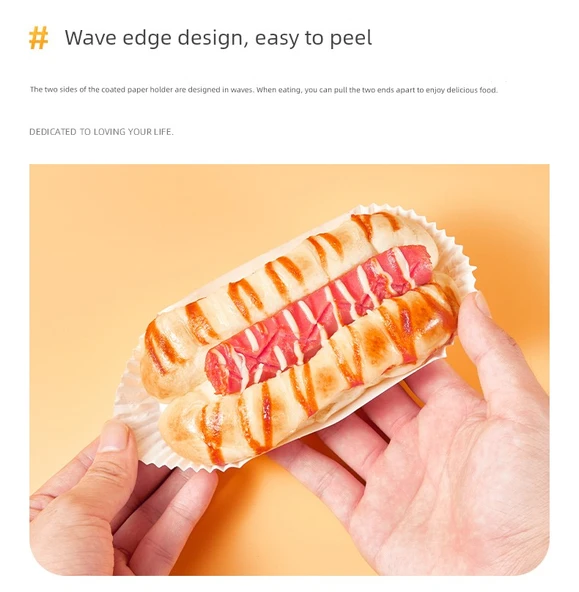 Yüksek Isıya Dayanıklı Yapışmaz Pişirme Kağıdı Ekmek Kek Kalıbı - Tekne Şekilli Ekmek Kağıdı Tutucu [50 adet] - Resim 10