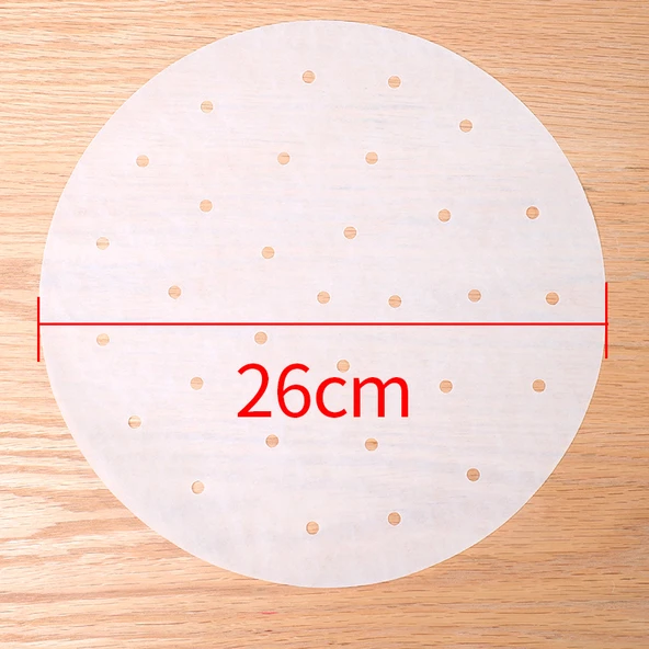 Yapışmaz Bambu Buharlı Pişirme Kağıdı - 26cm [200 adet]