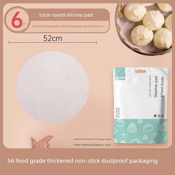 Silikon Buharlama Altlığı - 52cm - Kapaklı Ambalaj - 6 Adet