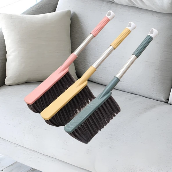 Uzun Saplı Yatak Fırçası - 3'lü Paket Plastik Saplı