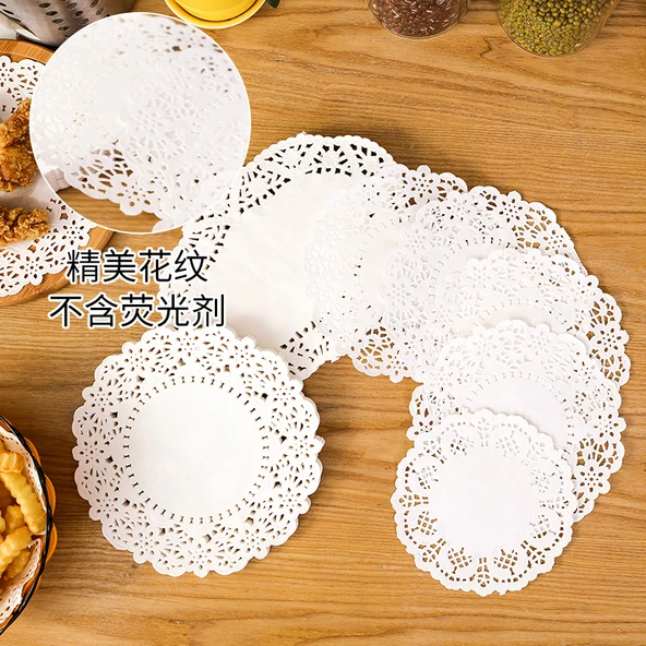 Yuvarlak Dantel Kağıt Servis Altlığı - 24cm