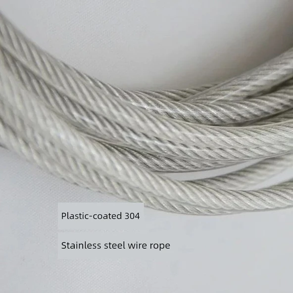 PVC Kaplı Paslanmaz Çelik Halat - 1.2mm (100m) - Resim 3