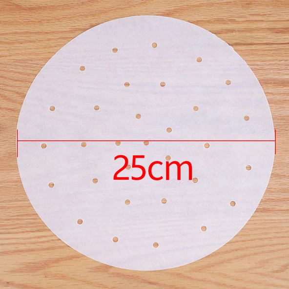 Yapışmaz Bambu Buharlı Pişirme Kağıdı - 25cm [100 adet]