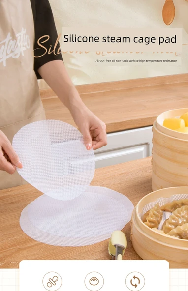 Silikon Buharlama Altlığı - 40cm - Kapaklı Ambalaj - 6 Adet - 5