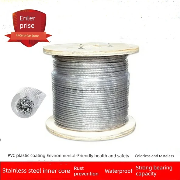 PVC Kaplı Paslanmaz Çelik Halat - 1.2mm (100m) - Resim 2