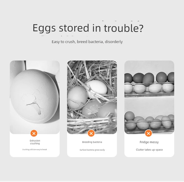 Buzdolabı Yumurta Saklama Kutusu - Cyan Mavi - 2 Katmanlı - 48 Yumurta Kapasiteli - Resim 8