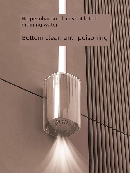 Duvara Monte Tuvalet Fırçası - Sedef Beyazı + 2 Tuvalet Temizleyici - Resim 5