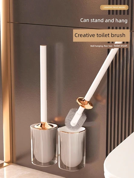 Duvara Monte Tuvalet Fırçası - Sedef Beyazı + 2 Tuvalet Temizleyici - Resim 2