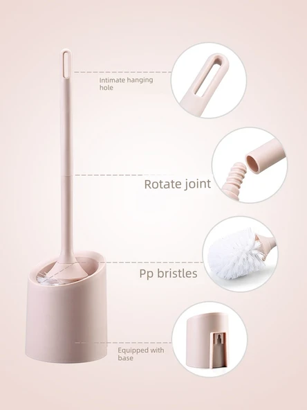 Deliksiz Duvara Monte Tuvalet Fırçası - Beyaz Yuvarlak + Mavi Köpük Paket (10 Adet) - Resim 5