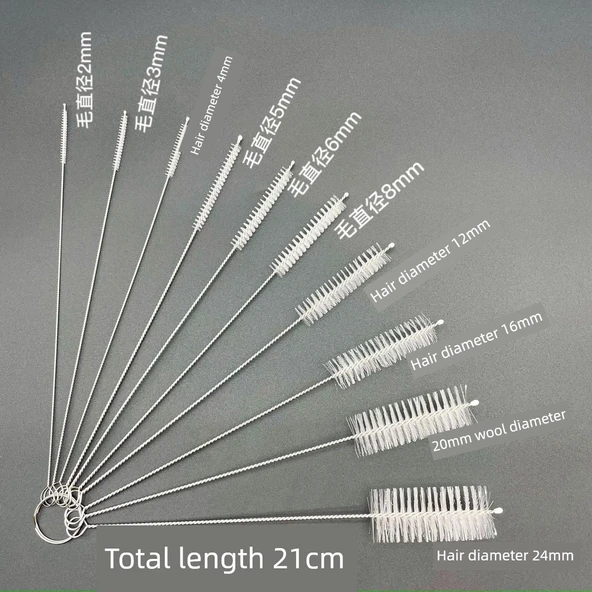 Çaydanlık Musluk Temizleme Fırçası - 12mm Çapında Kıl - 10'lu Paket