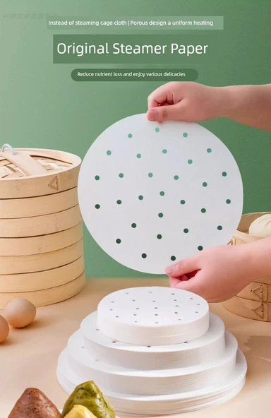 Gıda Sınıfı Buharlama Kağıdı - 32cm Çap, 500 Adet - 7