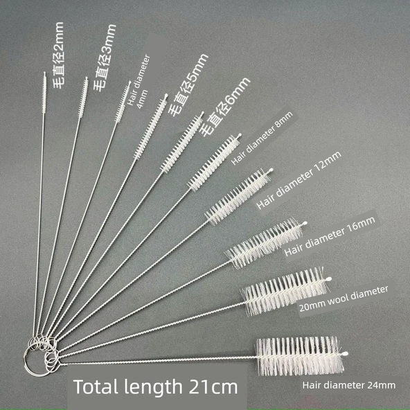 Çaydanlık Musluk Temizleme Fırçası - 16mm Çapında Kıl - 10 Adet - 2