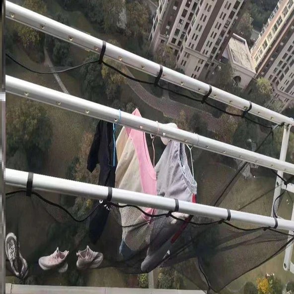 Balkon Eşya Düşme Önleyici File - 1x0.9x0.9 - Siyah - 5