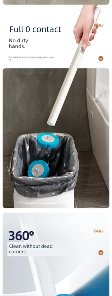 Tek Kullanımlık Tuvalet Fırçası 2'li Set - 60 Fırça Başlığı - Deniz Nanesi * 30, Limon Esansı * 20, Lavanta * 10 - Resim 9