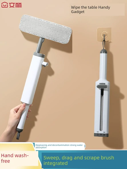 El Değmeden Mini Mop +4 Paspas (Silecek Şeritli + Aralık Fırçalı) - 2