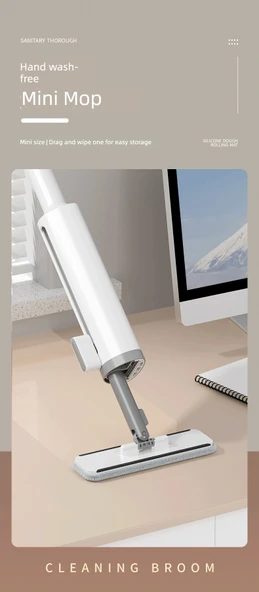 60cm Havlu Paspaslı El Değmeden Mini Mop +1 Paspas (Silecekli) - 7