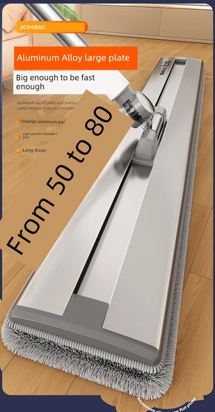 Teleskopik Saplı Düz Paspas - 50cm - 2 Bezli - 7