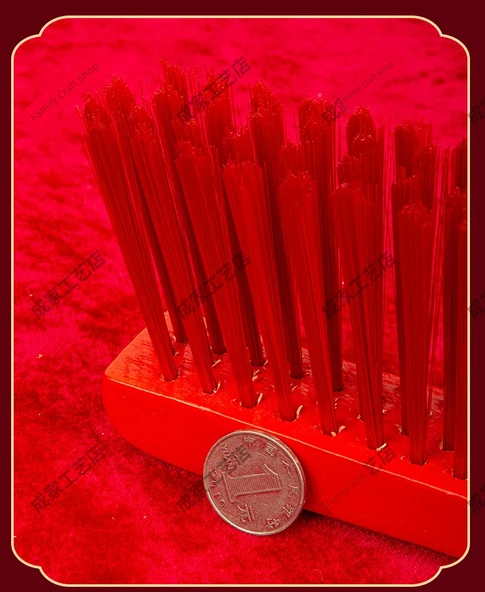 Ahşap Baskılı Düğün Yatağı Fırçası - Altın [Bir Altın Dokunuşu] - Püskülsüz - Resim 10