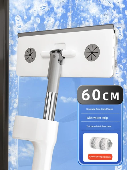 60cm Havlu Paspaslı El Değmeden Mini Mop +1 Paspas (Silecekli)