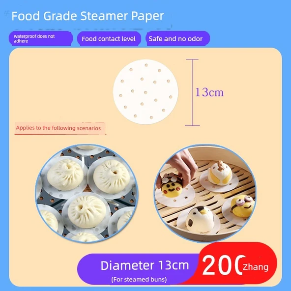 Gıda Sınıfı Buharlama Kağıdı - 13cm Çap, 200 Adet