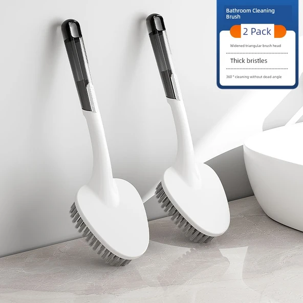 Çok Fonksiyonlu Banyo Temizleme Fırçası - Gök Mavisi (2 Adet, İnce Kıl)