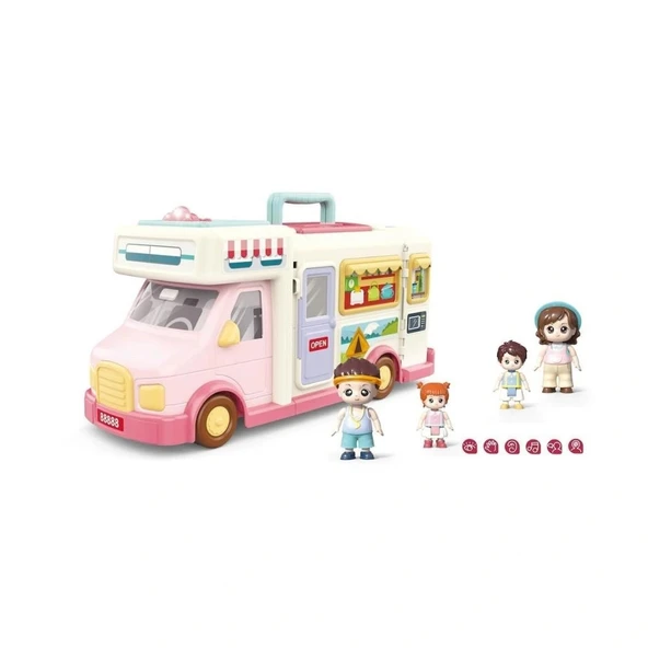 Nessiworld G0021 Sesli Aksesuarlı Açılıp Katlanabilir Karavan -Vardem Oyuncak - 4