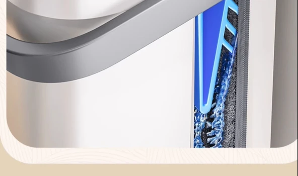 40cm Düz Paspas - 2 Bez, Yükseltilmiş Kova, Takviyeli Çubuk, 60 Temizlik Mendili - Resim 12