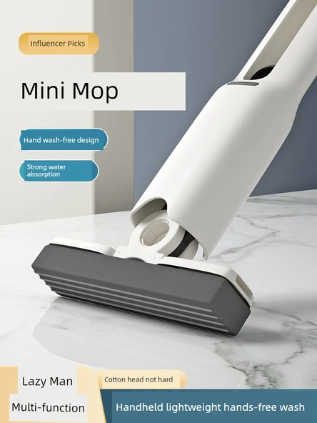 Mini El Değmeden Sıkmalı Mop - 3 Adet Pamuk Başlıklı - 2