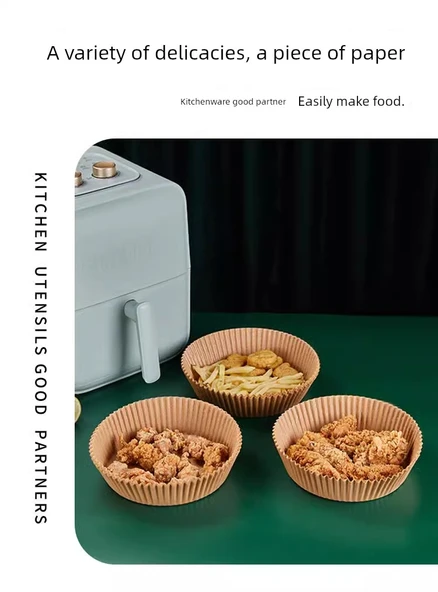 Airfryer Kağıt Altlığı - Kalın 500 Adet - Yağ Emici, Yüksek Isıya Dayanıklı - Resim 9