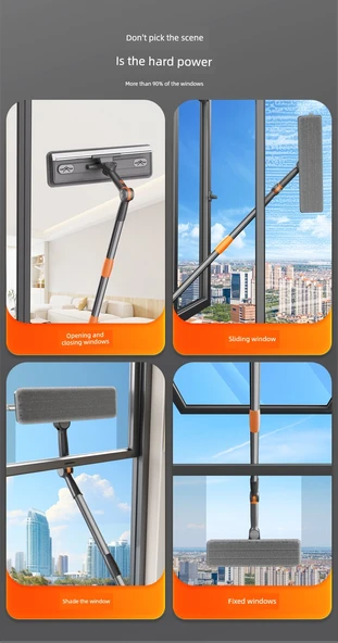 Cam Temizleyici - [32-7.5cm] - 2 Bezli / Temizleyici Sprey / Duvar Klipsi - 10