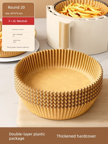 Airfryer Silikonlu Yağlı Kağıt - 3-6 Litre - 20 Adet