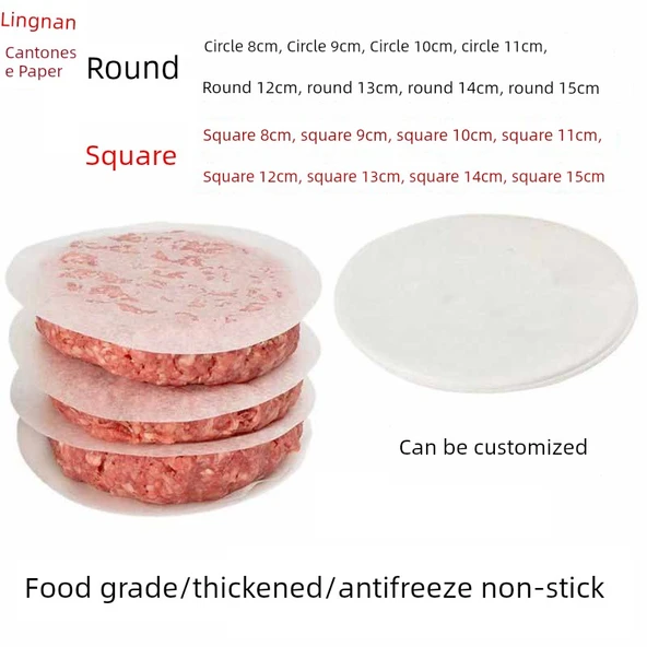 Hamburger Köftesi Pişirme Kağıdı - Kare 12x12cm [500 adet] - Resim 2