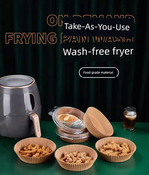 Airfryer Kağıt Altlığı - Kalın 500 Adet - Yağ Emici, Yüksek Isıya Dayanıklı - Resim 7