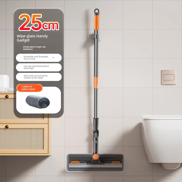 Çift Taraflı Cam Temizleyici - [25-7cm] - 1 Bezli