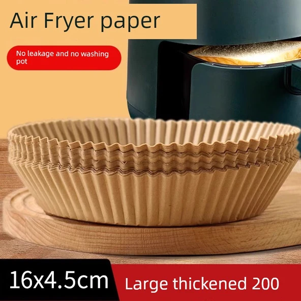 Airfryer Kağıt Altlığı - Kalın 200 Adet - Yağ Emici, Yüksek Isıya Dayanıklı