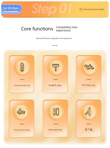 Yüksek Kat Pencere Temizleyici - Teleskopik Uzatma Çubuklu - 6 Bezli - Resim 8
