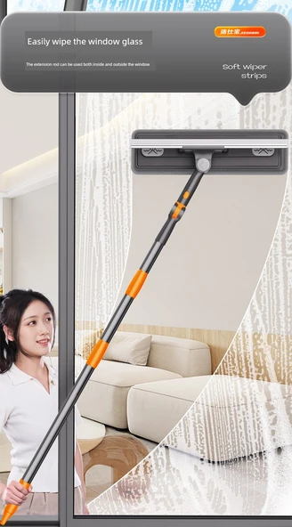 Cam Temizleyici - [25-7cm] - 2 Bezli / Temizleyici Sprey / Duvar Klipsi - 9