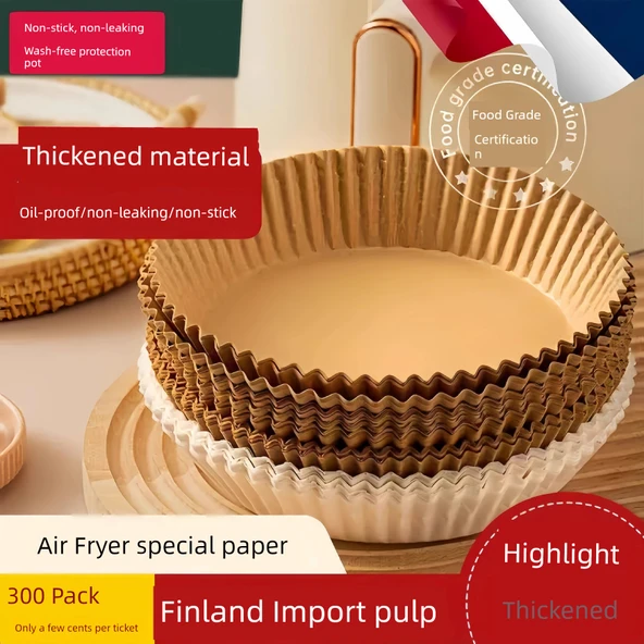 Airfryer Kağıt Altlığı - Kalın 500 Adet - Yağ Emici, Yüksek Isıya Dayanıklı - Resim 2