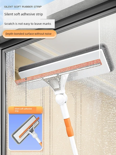 Yüksek Kat Pencere Temizleyici - Teleskopik Uzatma Çubuklu - 6 Bezli - Resim 3