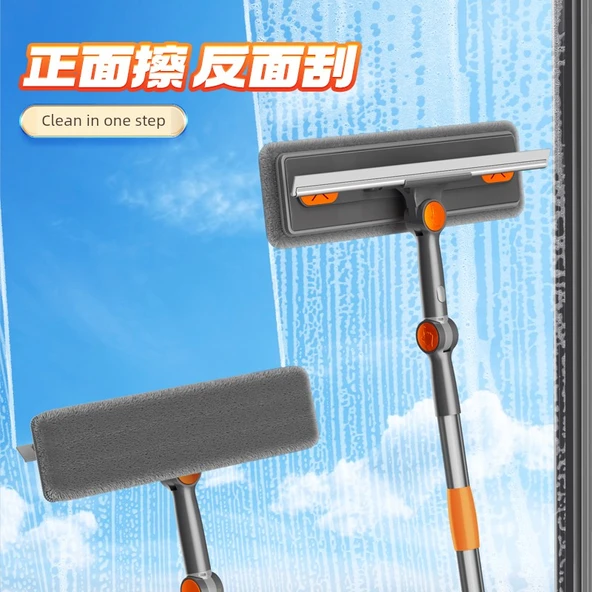 Cam Temizleyici - [32-7.5cm] - 2 Bezli / Temizleyici Sprey / Duvar Klipsi - 5