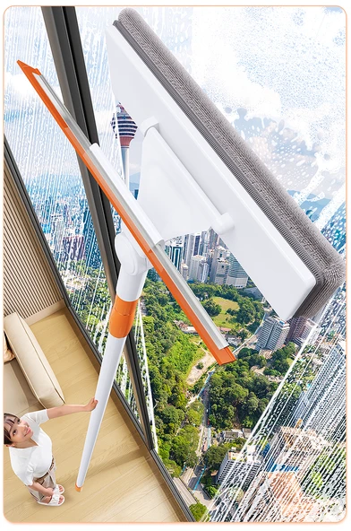 Yüksek Kat Pencere Temizleyici - Teleskopik Uzatma Çubuklu - 6 Bezli - Resim 7