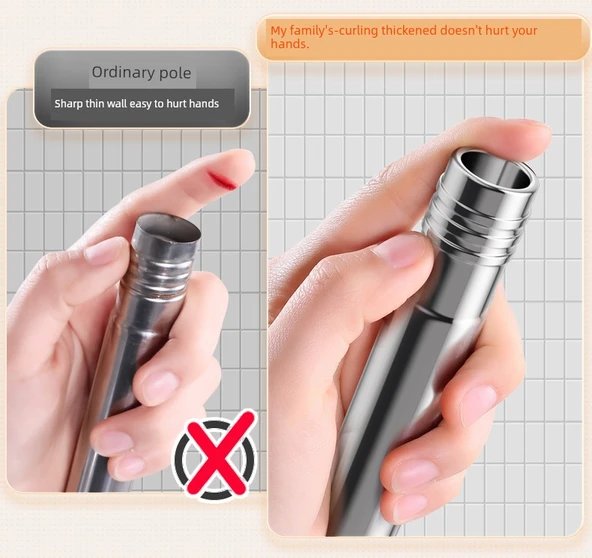 28cm Çift Kanatlı Sıkma Paspas Seti - 1 Adet Hızlı Yumuşayan Pamuk Başlık + 1 Metre 3 Kademeli Sap - Resim 10