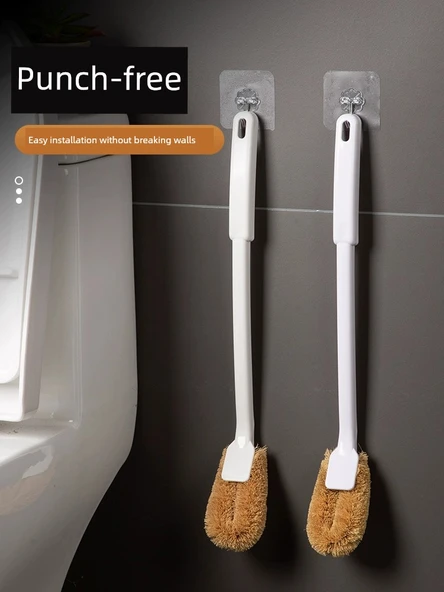 PP Fırça Başlıklı Klozet Fırçası - 9cm - 2 Adet - 2 Kancalı - 6