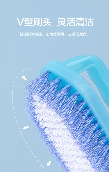 Mavi Beyaz Yumuşak Saplı Temizlik Fırçası - 1 Adet - Resim 10