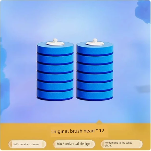 Yedek Tuvalet Fırçası Başlığı - 6 Adet x 2 Paket
