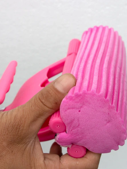 Mini Rulo Sünger Paspas Pembe Set +1 Başlık (Toplam 2 Başlıklı, Sabit) - 12