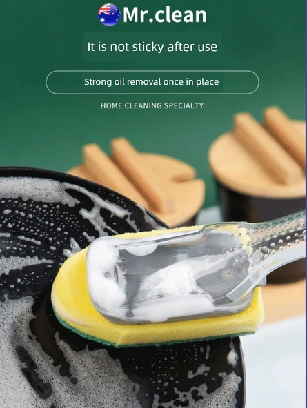 Bulaşık Yıkama Fırçası - 1 Sap + 1 Sünger Fırça Başlığı - Resim 5